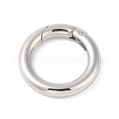 Tarnish Resistant 304 Stainless Steel Spring Gate Rings, O Rings, Manual Polishing, Stainless Steel Color, 20x3.5mm