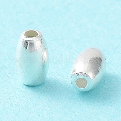 スターリングシルバービーズ925個  ライス  銀  6x3mm  穴：1mm&nbsp;STER-H106-03B-S