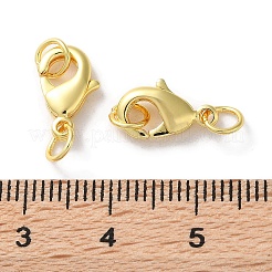 Rack Plating Brass Lobster Claw Clasps&nbsp;KK-F090-26G-02