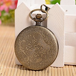 Openable Flat Round Alloy Pendant Pocket Watch&nbsp;WACH-L024-18
