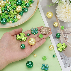 122Pcs 9 Styles ABS Imitation Pearl Beads & PP Plastic Beads & Opaque Acrylic Beads & Transparent Resin Cabochons&nbsp;KY-SP0001-79