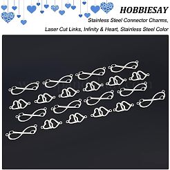 20Pcs 2 Styles 201 Stainless Steel Connector Charms&nbsp;FIND-HY0001-18