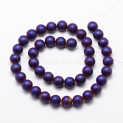 Electroplate Non-magnetic Synthetic Hematite Beads Strands&nbsp;G-R363-6mm-04