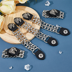 5Pcs Alloy & Imitation Leather Waistcoat Extension Chain&nbsp;FIND-FH0008-85A
