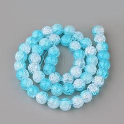 Synthetic Crackle Quartz Beads Strands&nbsp;GLAA-S135-6mm-08