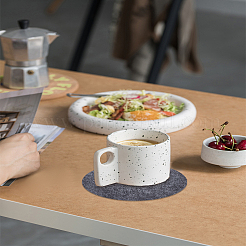8Pcs Flat Round Wool Felt Cup Mat&nbsp;DIY-LP0003-25