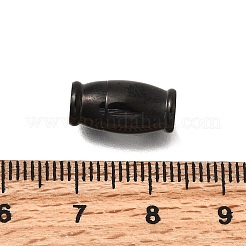 バレル 304 ステンレススチール マグネット留め具  ブラック  14mm  穴：4mm&nbsp;STAS-D382-03A-EB