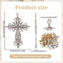 56pcs 14 styles Tibetan Style Alloy Pendants&nbsp;FIND-AR0005-31