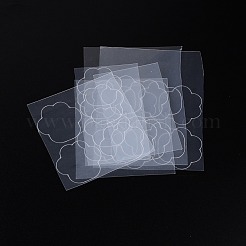 Apetプラスチックシーリング保護フィルム  樹脂シェーカー金型用透明シールフィルムステッカーフリーカッティング  足跡  透明  4.4x4.6x0.02cm&nbsp;FIND-WH0072-73
