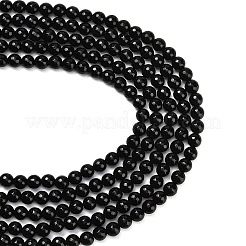天然石オブシディアンビーズ連売り  多面カット  ラウンド  8mm  穴：1mm  約47~48個/連  15.16''（38.5センチメートル）&nbsp;G-C280-B11-8mm