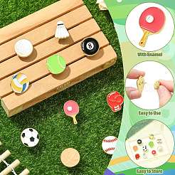 10Pcs 10 Styles Sport Theme Enamel Pins&nbsp;JEWB-CJ0003-05