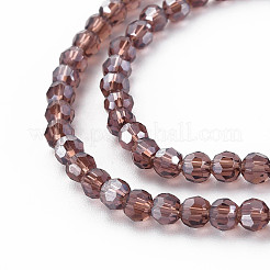 Electroplate Glass Bead Strands&nbsp;X-EGLA-R015-4mm-22