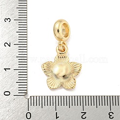 Rack Plating Alloy Enamel Flower European Dangle Charms&nbsp;FIND-B034-55G-02