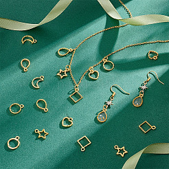 120Pcs 12 Styles Alloy Open Back Bezel Pendants&nbsp;FIND-GA0004-84G