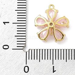 Brass Micro Pave Cubic Zirconia Pendants&nbsp;KK-S514-02C-G