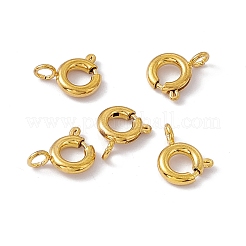 PVD真空メッキ201ステンレススチールスプリングリング留め金  18KGP本金メッキ  6x1.5mm  穴：1.8mm&nbsp;STAS-J401-LD023-6