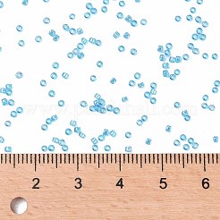 トーホー 15/0ラウンドビーズ  日本製シードビーズ  （163b）透明なabダークアクア  1.5mm  穴：0.7mm  約3000個/10g&nbsp;X-SEED-TR15-0163B