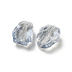 電気メッキガラスビーズ  多面カット  パール光沢メッキ  ペンギン  ライトグレー  8x6.5x4.5mm  穴：1mm&nbsp;EGLA-A041-01-PL02
