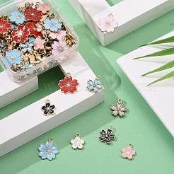 90Pcs 9 Style Alloy Enamel Pendants&nbsp;ENAM-LS0001-19LG