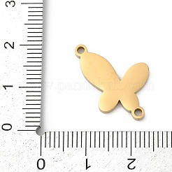 304ステンレススチールコネクタチャーム  イオンプレーティング（ip）  蝶  ゴールドカラー  20.5x17x1.5mm  穴：1.6mm&nbsp;STAS-P383-02G