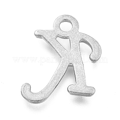 合金文字ペンダント  ラックめっき  カドミウムフリー＆鉛フリー  メッキなし  文字.k  12~17x4~15x2mm  穴：1.5mm&nbsp;LS-PALLOY-J718-01C-K
