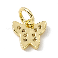 Brass Micro Pave Cubic Zirconia Charms&nbsp;ZIRC-F132-16G