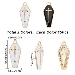 30Pcs 2 Colors Alloy Enamel Pendant&nbsp;ENAM-SC0003-51