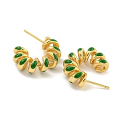 Rack Plating Brass Stud Earrings&nbsp;EJEW-C102-41G-04