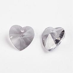 Faceted K9 Glass Charms&nbsp;EGLA-P026-H02