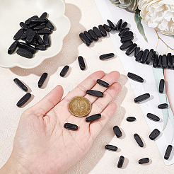 1 Strand Natural Black Stone Beads Strands&nbsp;G-BBC0001-21