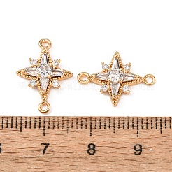Brass Pave Clear Cubic Zirconia Links&nbsp;KK-T082-09G