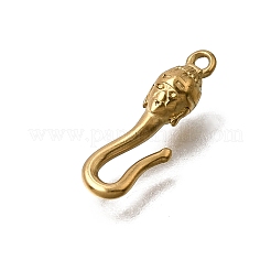 304 Stainless Steel Buddha Head Hook Clasps&nbsp;SA-CBACB61-16G