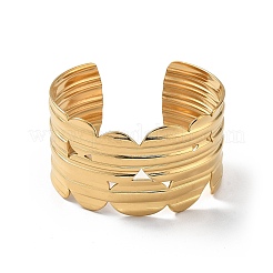 Ion Plating(IP) 304 Stainless Steel Cuff Bangles for Women&nbsp;BJEW-Z078-20G