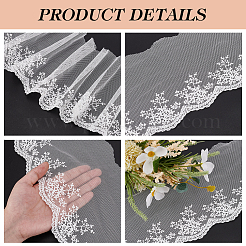 5 Yards Flower Pattern Polyester Lace Fabric&nbsp;DIY-BC0013-19