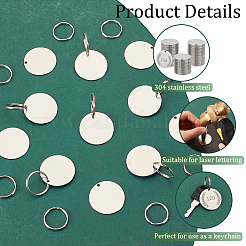 120Pcs 304 Stainless Steel Stamping Blank Tag Pendants&nbsp;STAS-OC0001-23