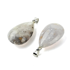 Natural White Agate Pendants&nbsp;GG-K002-09E