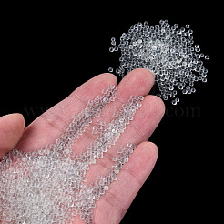 ガラスシードビーズ  透明色  ネイルアートデコレーション用  穴なし/ドリルなし  ラウンド  透明  2~2.5mm  約450 G /袋&nbsp;SEED-Q031-A-01