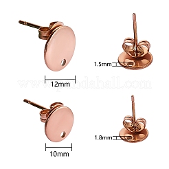 32Pcs 8 Styles PVD Vacuum Plating 304 Stainless Steel Stud Earring Findings&nbsp;STAS-SZ0001-40