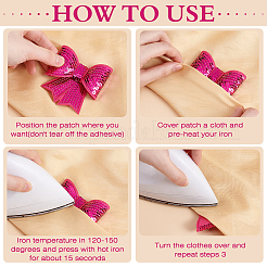 Sequin Felt & PET Bowknots&nbsp;DIY-MA0006-57B