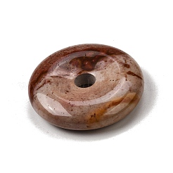 天然ピカソジャスパー/ポリクロームジャスパーペンダント  ドーナツ/円盤チャーム  29.5~30.5x7.5~8mm  穴：6.3~6.5mm&nbsp;G-F820-13A-12