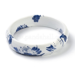 ファッションレディースプリント磁器バングル  花柄  ミックスカラー  内径：2-3/8インチ（5.9cm）&nbsp;PORC-G006-10A