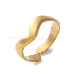 304 Stainless Steel Open Cuff Rings for Women&nbsp;STAS-D085-08G