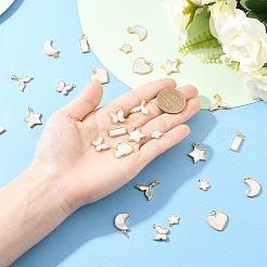 2Pcs Natural Shell Heart Pendants&nbsp;KK-YW0003-73