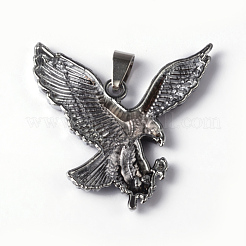 ワシ合金ペンダント  アンティークシルバー  40x39x4mm  穴：8x4mm&nbsp;X-PALLOY-M181-70AS