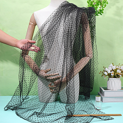 Polyester Polka Dot Mesh Fabric&nbsp;DIY-WH20081-046A