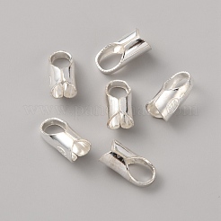 純銀製のコードが終了  エンドキャップ  コラム  銀  8x3.5x4mm  穴：3.5mm&nbsp;STER-WH0015-22B-S