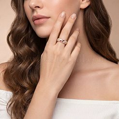 Brass Enamel Cuff Open Rings for Women&nbsp;WG7ACCD-01
