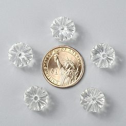 透明なアクリルビーズ  メロン形  透明  15mm  穴：2mm  約220個/500g&nbsp;PL739