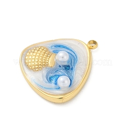 Ocean Theme 304 Stainless Steel Enamel Pendants&nbsp;STAS-Q352-03G-E