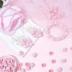 120Pcs Stripe Resin European Beads&nbsp;RESI-SP0001-58